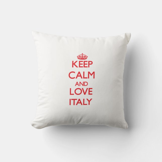 Keep Calm and Love Italy Kussen (Voorkant)