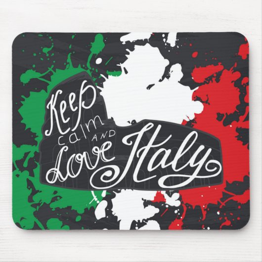 Keep Calm and Love Italy Muismat (Voorkant)