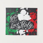 Keep Calm and Love Italy Wandkleed (Voorkant (horizontaal))