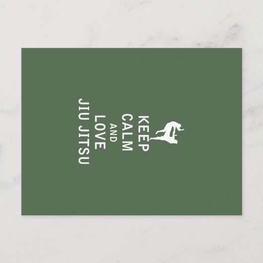 Keep Calm and Love Jiu Jitsu Briefkaart (Voorkant)