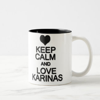 Keep Calm And Love Karinas Tweekleurige Koffiemok
