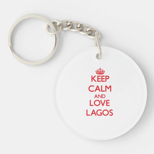 Keep Calm and Love Lagos Sleutelhanger (Voorkant)