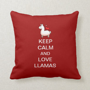 Keep Calm and Love Llamas Kussen