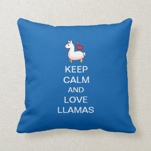 Keep Calm and Love Llamas Kussen