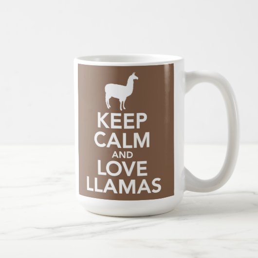 Keep Calm and Love Llamas mok (Rechts)
