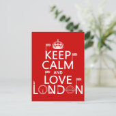 Keep Calm and Love London Briefkaart (Staand voorkant)