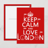Keep Calm and Love London Briefkaart (Voorkant / Achterkant)