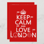 Keep Calm and Love London Kaart (Voorkant / Achterkant)
