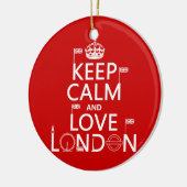 Keep Calm and Love London Keramisch Ornament (Links)