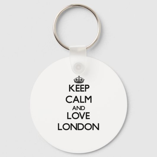 Keep Calm and Love London Sleutelhanger (Voorkant)