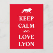 Keep Calm and Love Lyon Briefkaart (Voorkant)