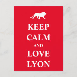 Keep Calm and Love Lyon Briefkaart