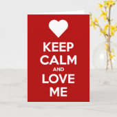 Keep Calm And Love Me Wenskaart Kaart (Gele Bloem)