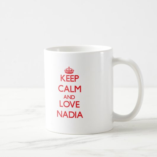 Keep Calm and Love Nadia Koffiemok (Rechts)