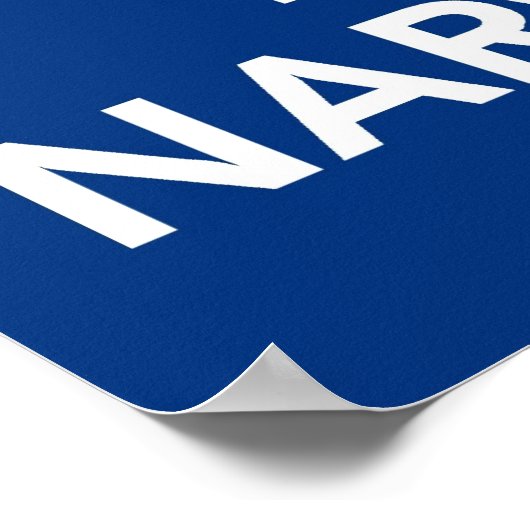 Keep Calm and Love Narwhals print or poster blue (Hoek)