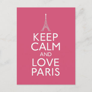 Keep Calm and Love Paris Briefkaart