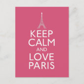 Keep Calm and Love Paris Briefkaart (Voorkant)