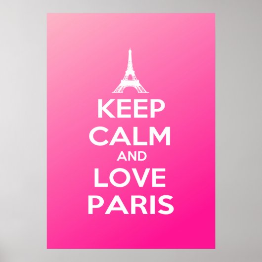 Keep Calm and Love Paris Poster (Voorkant)