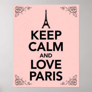 Keep Calm and Love Paris Poster