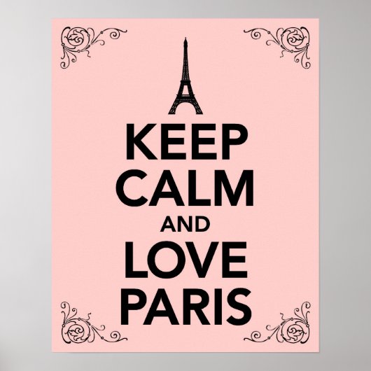 Keep Calm and Love Paris Poster (Voorkant)