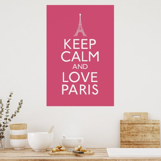 Keep Calm and Love Paris Poster (Keuken)