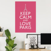 Keep Calm and Love Paris Poster (Thuiskantoor)