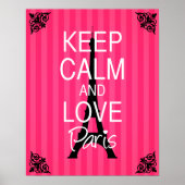 Keep Calm and Love Paris Poster (Voorkant)