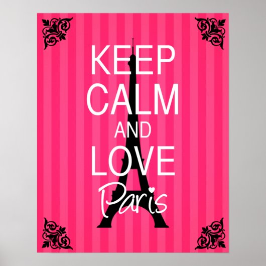 Keep Calm and Love Paris Poster (Voorkant)
