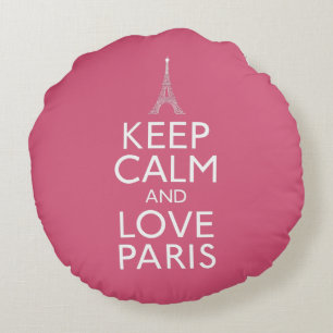 Keep Calm and Love Paris Rond Kussen