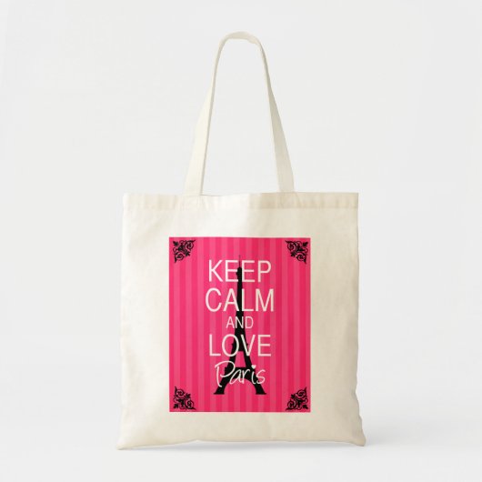 Keep Calm and Love Paris Tote Bag (Voorkant)