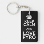KEEP CALM AND LOVE PYRO SLEUTELHANGER (Voorkant)