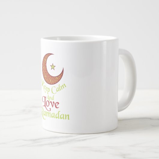 Keep Calm and Love Ramadan Grote Koffiekop (Voorkant rechts)