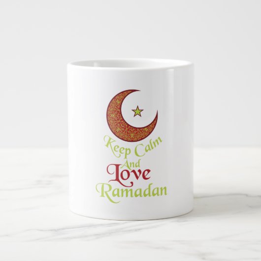 Keep Calm and Love Ramadan Grote Koffiekop (Voorkant)