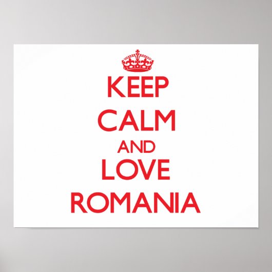 Keep Calm and Love Romania Poster (Voorkant)
