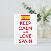 Keep Calm and Love Spain Briefkaart (Staand voorkant)