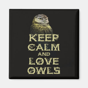 Keep Calm and Love Uilen Originele Uil Gift Stuff Magneet