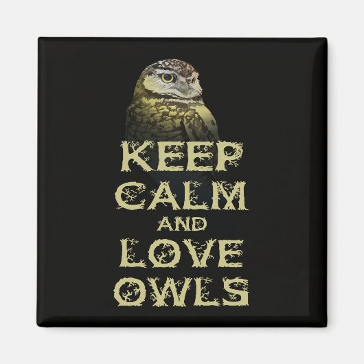 Keep Calm and Love Uilen Originele Uil Gift Stuff Magneet (Voorkant)