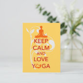 Keep Calm and Love Yoga - uniek leuk design Briefkaart (Staand voorkant)