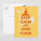 Keep Calm and Love Yoga - uniek leuk design Briefkaart (Voorkant / Achterkant)