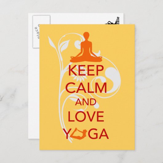 Keep Calm and Love Yoga - uniek leuk design Briefkaart (Voorkant / Achterkant)
