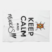 Keep Calm and mackS!!!-Zwart Tekst Theedoek (Horizontaal)