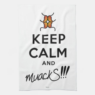 Keep Calm and mackS!!!-Zwart Tekst Theedoek
