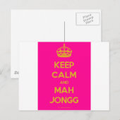 Keep-Calm-And-Mah-Jongg.pdf Briefkaart (Voorkant / Achterkant)
