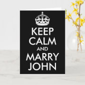 Keep Calm and Marry John Kaart (Gele Bloem)