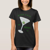 Keep Calm and Martini On Apparel Classic Cocktail T-shirt (Voorkant)