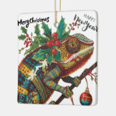 Keep Calm and Merry On Holiday Chameleon Ornament (Links)