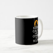 Keep Calm And Open The Kiln - Pottery Ceramic Cera Koffiemok (Voorkant rechts)