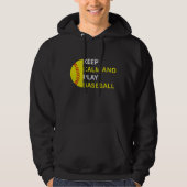 Keep Calm and Play Baseball Hoodie (Voorkant)