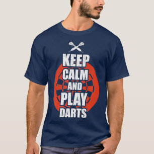 Keep Calm and Play Darts Funny Dart Shirt voor