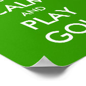 Keep calm and play golf poster for golfers (Hoek)